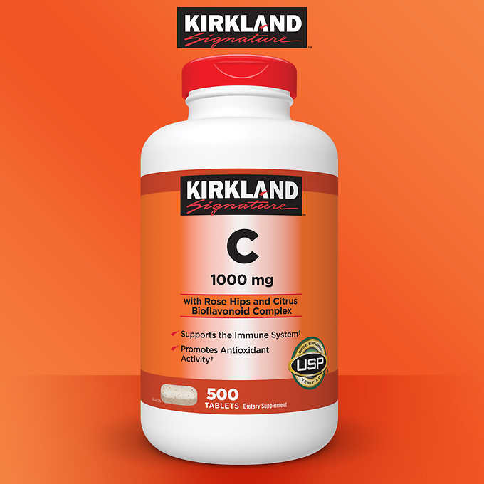 Kirkland Signature Vitamin C 1000 mg., 500 Tablets iͯC ]500ɡ^